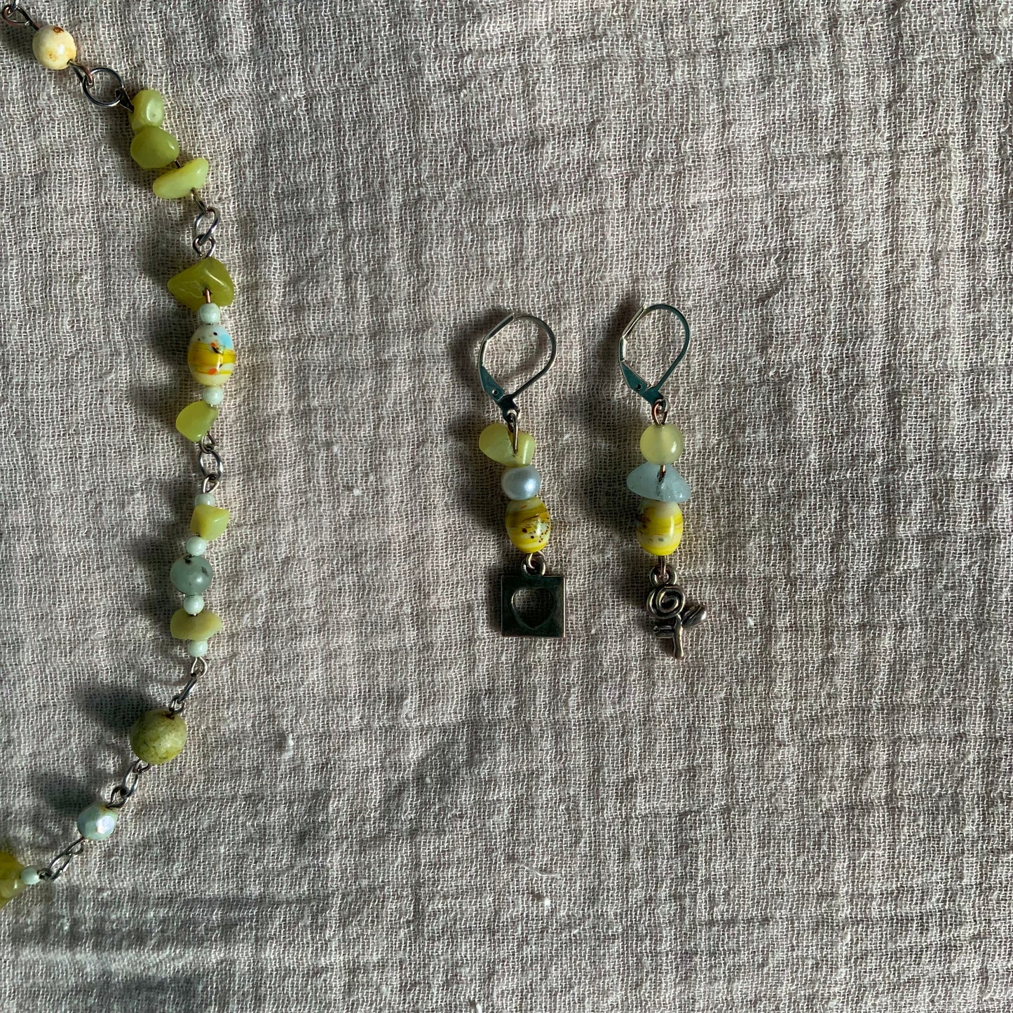 PEACE necklace+earring bundle